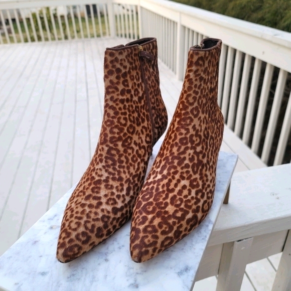 New! J Crew Fiona Kitten-heel Ankle Boots Calf Hair - Picture 5 of 6